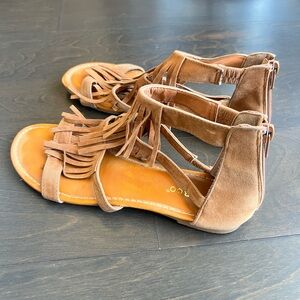 Brown Fringe Sandals
